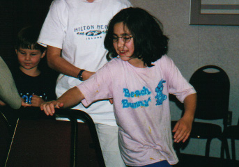 Shoshi doing musical chairs